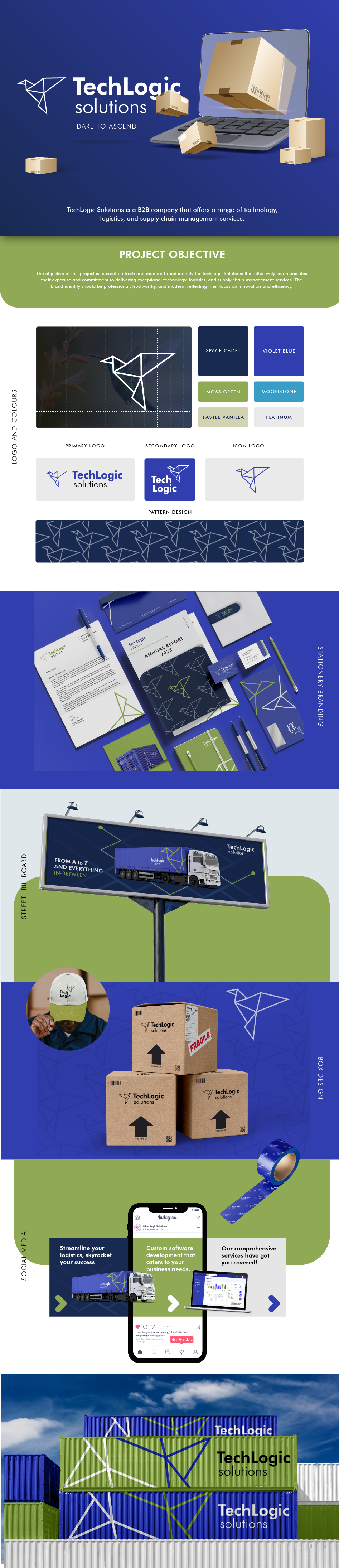 TechLogic Solutions | Brand Design branding graphic design logo stationery