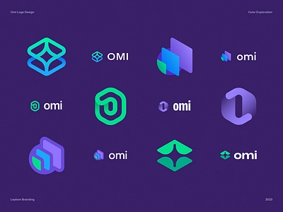 Omi Logo Color Exploration ai ar blockchain branding color crypto defi fintech gaming gradient icon identity letter o lettering logo saas tech video vr web3