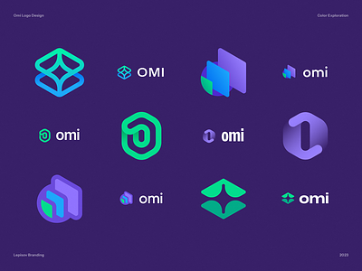 Omi Logo Color Exploration ai ar blockchain branding color crypto defi fintech gaming gradient icon identity letter o lettering logo saas tech video vr web3