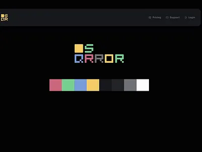 SQRror 404 error graphic design ui web design