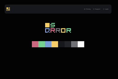 SQRror 404 error graphic design ui web design