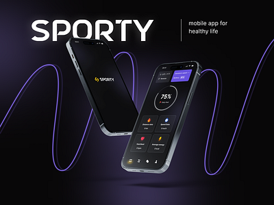 Mobile App - Sporty 3d elements app design branding clean ui experimental fitness app healthy inspiration interactive design iphone 14 pro logo mobile design mockups neon sport sport app ui ui trends user interface design ux design