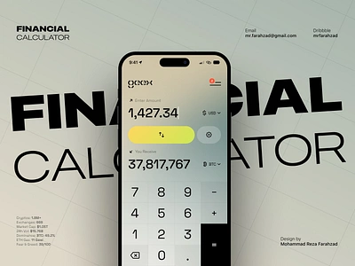 Financial Calculator🔥 app bank binance btc calc calculator convertor crypto cryptocurrency design financial fintech mobile popular trend trust wallet ui uidesign uiux wallet