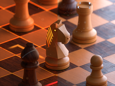 Chess 3d 3d design 3d designer 3dchess 3dmodelchess animation blender chess design graphic design illustration logo ui