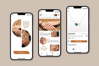 Fine Jewelry Shopping Application app application e commerce jewelry mobile mobile design shop ui design