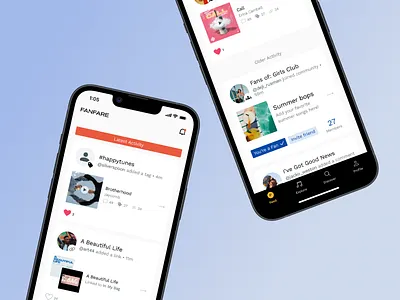 Home Feed — Media App app application branding community dashboard design design app facebook feed friends illustration interface light mode messages minimalism mobile network platform social media ui design