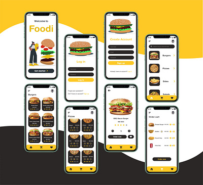 Fast Food Ordering Application app design application design food mobile mobile design