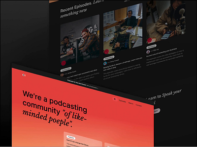 Jamcast - Podcast Landing Page animation branding design inspiration ecommerce gradient landing page landingpage modern podcast podcast website store streaming streaming website template ui ux website website design