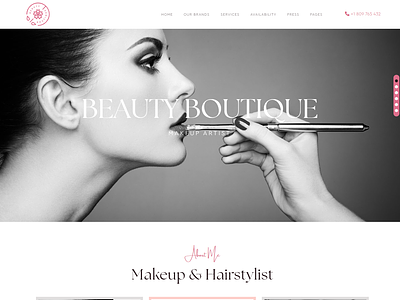 Spa Boutique beauty design maekup artist salon spa themes ui ux website wordpress theme