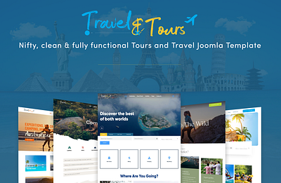 Travel and Tour Joomla Template booking joomla joomla reservation templates joomla template joomla tours and travel themes joomla travel templates joomla travel themes pagebuilder reservations tours tours and travel travel ui ux website