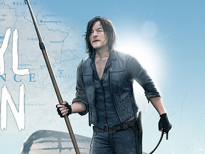 The Walking Dead-Daryl Dixon concept art graphic novel illustration movie poster poster design walking dead