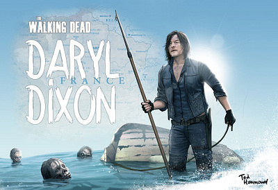 The Walking Dead-Daryl Dixon concept art graphic novel illustration movie poster poster design walking dead