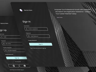 Sign In/Sign Up Pages design figma login logo minimal modern new new ui sign in sign up signin signup trending ui ui design user registration ux web design website website design