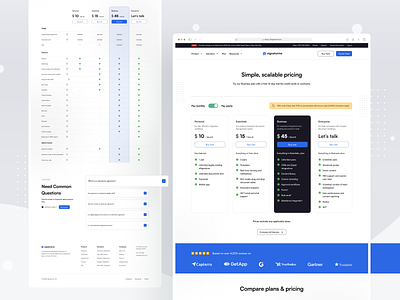 Pricing Page | Signature Website api audit authentication automation branding capture compliance customization digital e signature encryption integration management platform scalability signature software tracking verification workflow