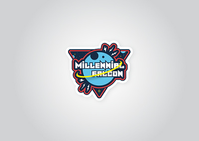 Millennial Falcon logo rock logo rockandspace lgoo space logo