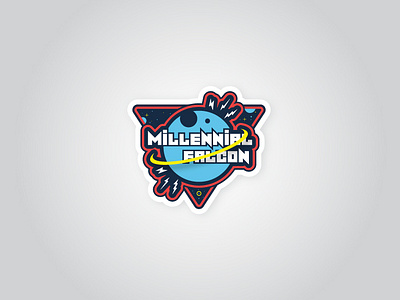 Millennial Falcon logo rock logo rockandspace lgoo space logo