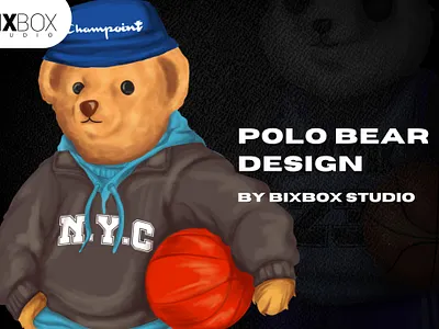 Streetwear Design Polo for T-Shirt - Polo Bear Basket cartoon character fashion design graphic design illustration polo bear streetwear design