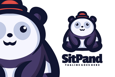 SitPand animal branding cute mascot design graphic design illustration logo ui vector