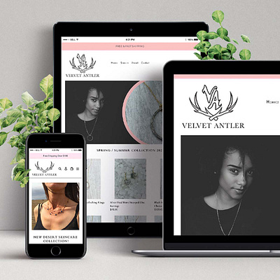 Velvet Antler Web Design branding design ecommerce website