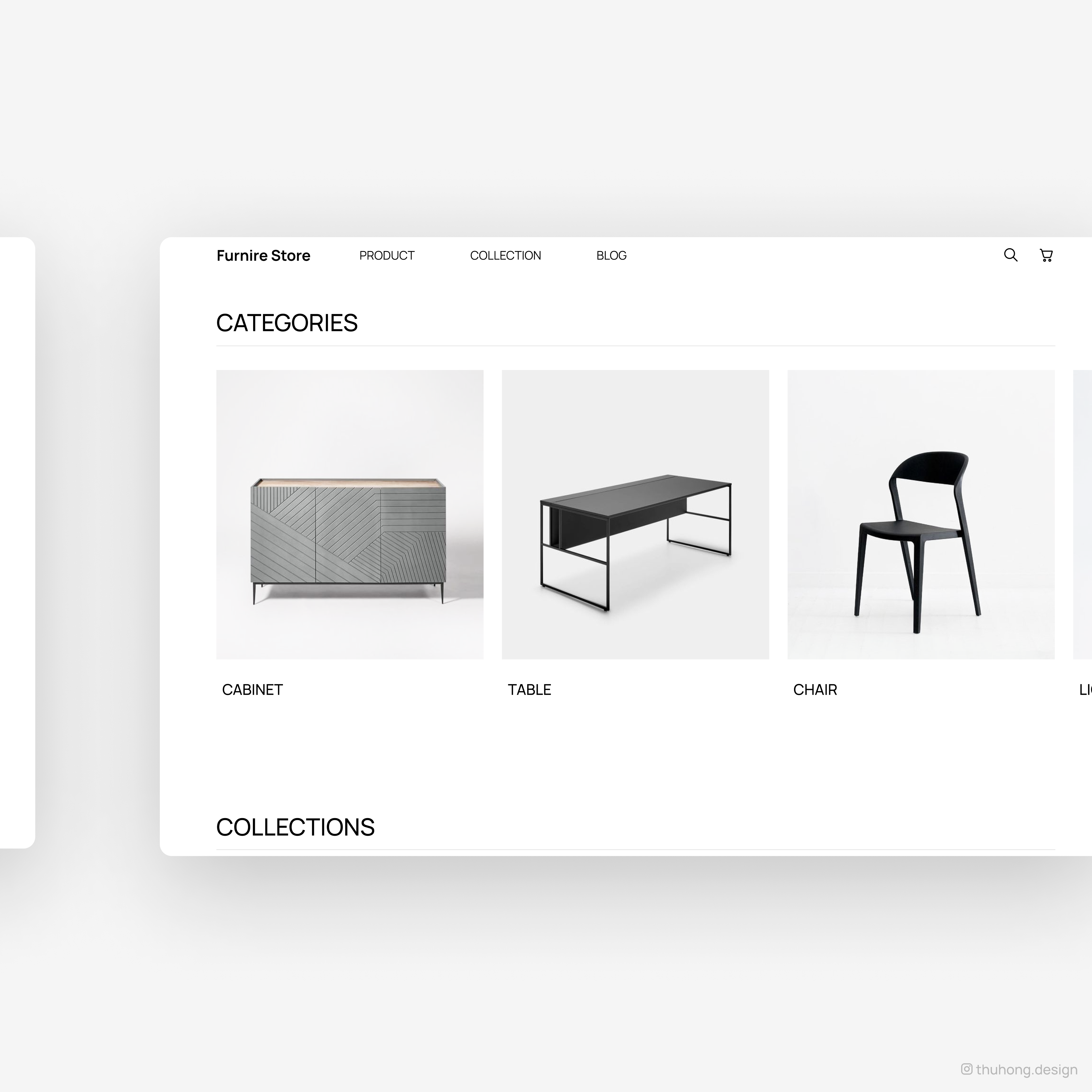 Furniture site UI Design by Thu Hong on Dribbble