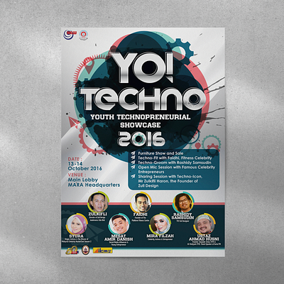 Event Design : Yo! Techno 2016 branding design graphic design photography product