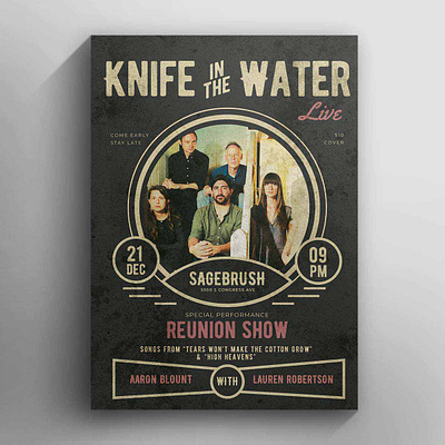 Knife in the Water graphic design illustration musician poster