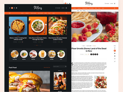 Food Recipes Blog Design Template blog blogging design figma food food blog html5 template theme ui ux wordpress