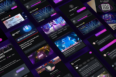 Ultra Music Festival APP UI Design app ui app ux blochchain branding crypto design festival illustration mobile ui ui umf wallet