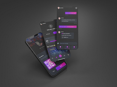 Ultra music festival app concept ui app ui app ux blochchain branding chat crypto design festival illustration mobile ui music scan ui wallet