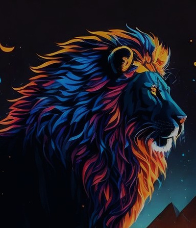 The Brave 3d ai art animal brave design digital art graphic design illustration lion logo multicolor vector