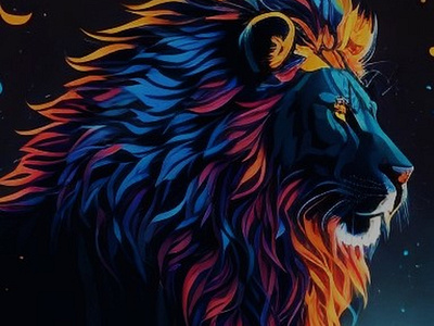 The Brave 3d ai art animal brave design digital art graphic design illustration lion logo multicolor vector