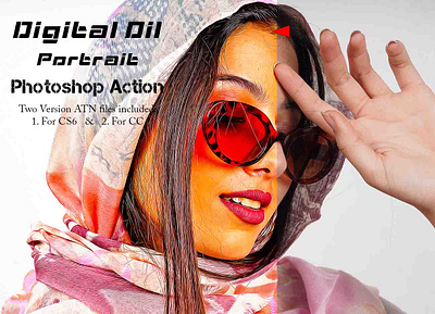Digital Oil Portrait Photoshop Action hdr oil