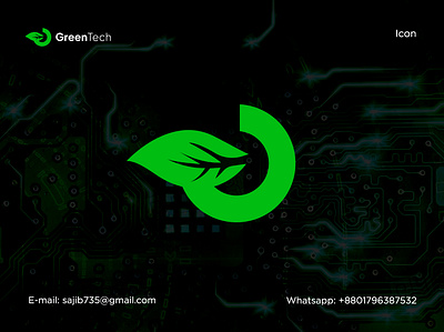 GreenTech, a tech logo and brand identity design brand identity logo tech tech logo