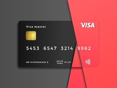 VISA CARD UI DESIGN 3d graphic design logo