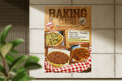 Poster Design : Baking Classes branding design graphic design illustration logo photography product vector