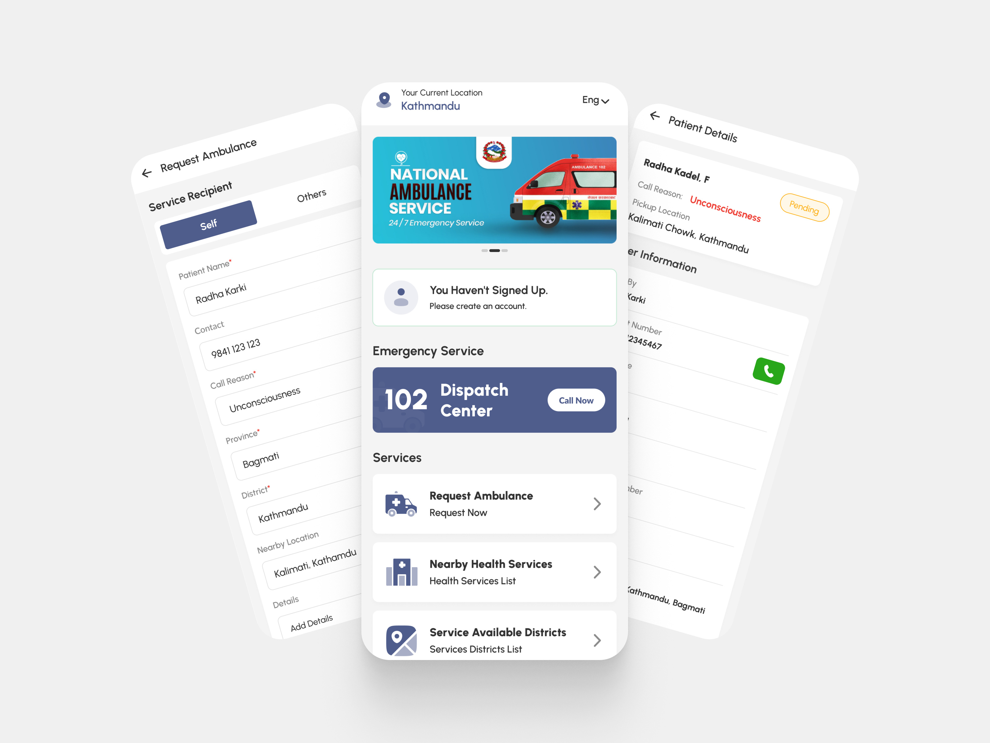 National Ambulance Service 3d animation app app design app ui best app ui cool design creative designer design designer graphic design graphic designer health service app illustration mobile app ui ui design uiux uiux designer