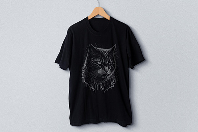 My Cat adobe illustrator artwork cat catlover design digital art drawing illustration portrait t shirt design vector