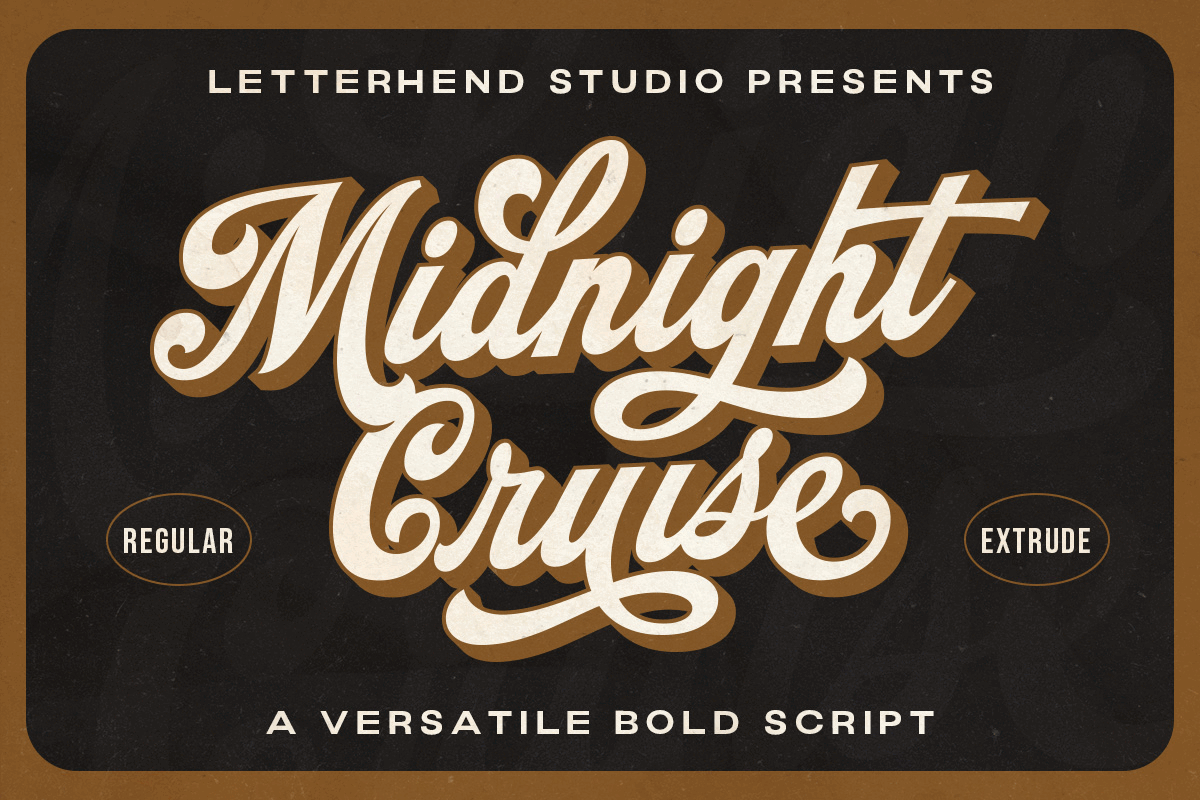 Midnight Cruise - Versatile Bold Script freebies ligature font