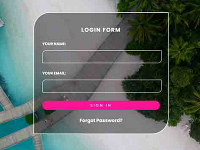 Transparent Login Form using HTML CSS code codingflicks css css effects css from css tricks css3 from design frontend html html5
