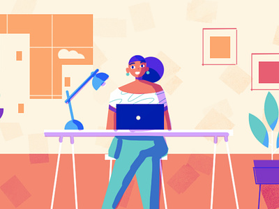 Woman at work!!! 2d 2d character design b2b b2b videos businesswoman character character design character illustration design illustration woman woman at work woman working illustration women work environment work space working woman