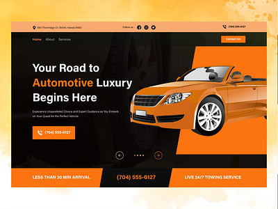 Car Landing page | Ui Design | web Design animation automotive booking car home page luxury minimal service trendy ui uiux design ux ux design web web site web site landing wed landing page