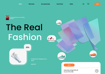 Branding Shoes Landing Page | Shamii 3d graphic design logo ui