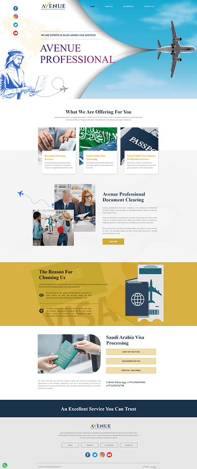 Visa service company website adobe photoshop creative figma responsive website travel ui designer visa visa comapny visa service visa service website web development web template website website ui design