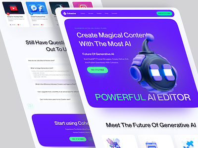AI Landing Page Design ai artificial intelligence assistant chat gpt crypto deep learning exchange intelligence landing page machine learning saas trading ui ux web 3 web 3.0 web 3.0 design web design website website design