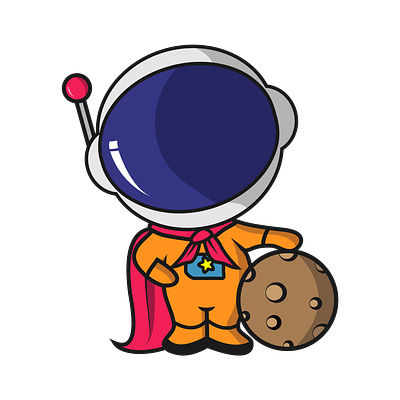 Astro Kid adobe illustator astrokid astrokidsuperman astronaut galaxy graphic design illustrator kids kids art planet png space superman