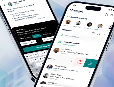 ADPlist: Redesign | AI Integrate Chat Flow UI | Orbix Studio ai ai message support aichat app branding business chatbot mobile app design orbixstudiollc productdesign uiux