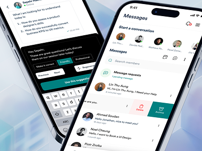 ADPlist: Redesign | AI Integrate Chat Flow UI | Orbix Studio ai ai message support aichat app branding business chatbot mobile app design orbixstudiollc productdesign uiux