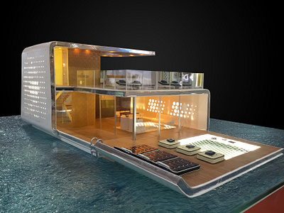 Floating Villa Model (Architectural Exterior Model) 3d 3d model architecture art