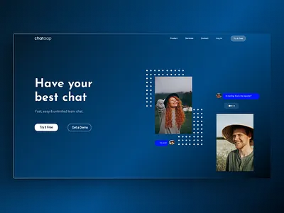 Landing page chataap app design figma graphic design illustration landing page marketing motion graphics product typography ui ux