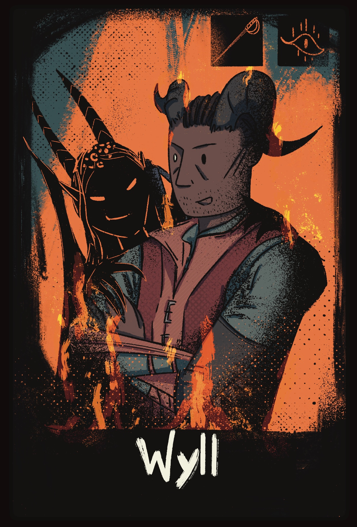 Baldur's Gate 3: The Blade of Frontiers baldursgate3 bg3 character characterdesign dnd fanart gameart illustration portrait rpg ttrpg warlock wyll